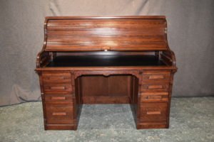 [SOLD]  Cherry Eastlake S-Curve Roll Top Desk